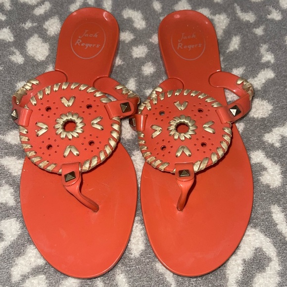 Jack Rogers Coral Jelly Sandals - Picture 1 of 2